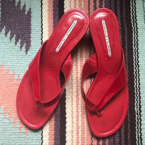 donald pliner red sandals
